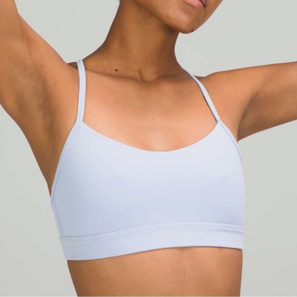 Blue Linen Lululemon Flow Y Bra Adjustable